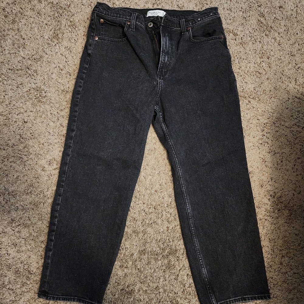 Abercrombie & Fitch Black Relaxed Jeans